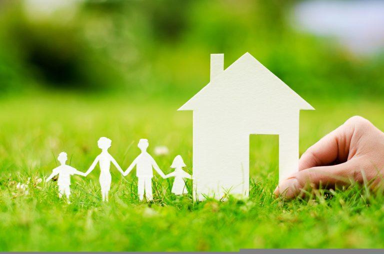 hand,hold,house,against,green,field